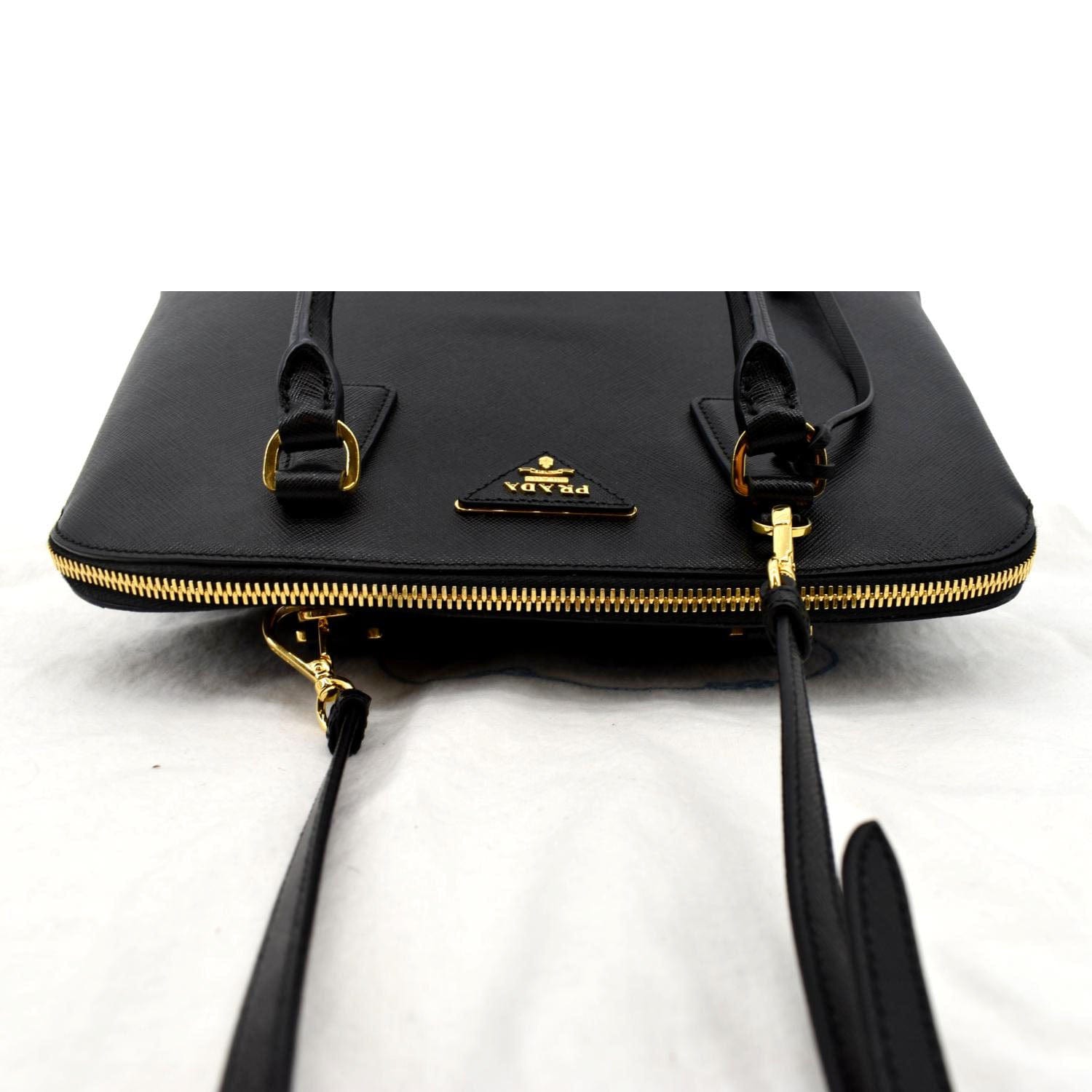 PRADA Lux Medium Promenade Saffiano Leather Shoulder Bag Nero