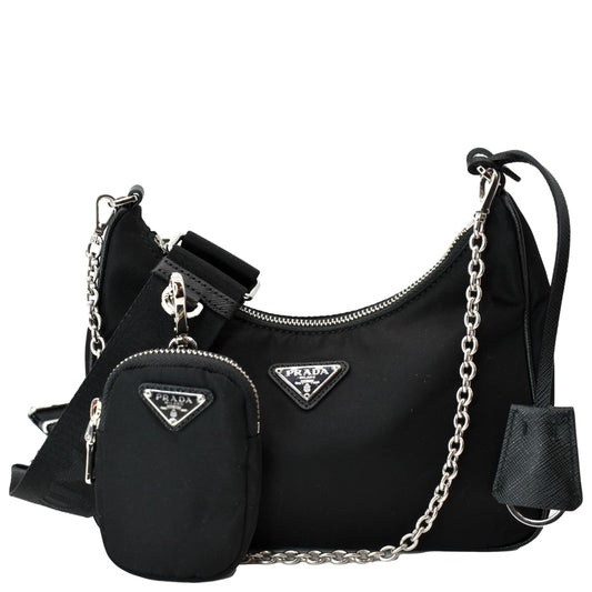 PRADA Re-Edition 2005 Nylon Shoulder Bag Black