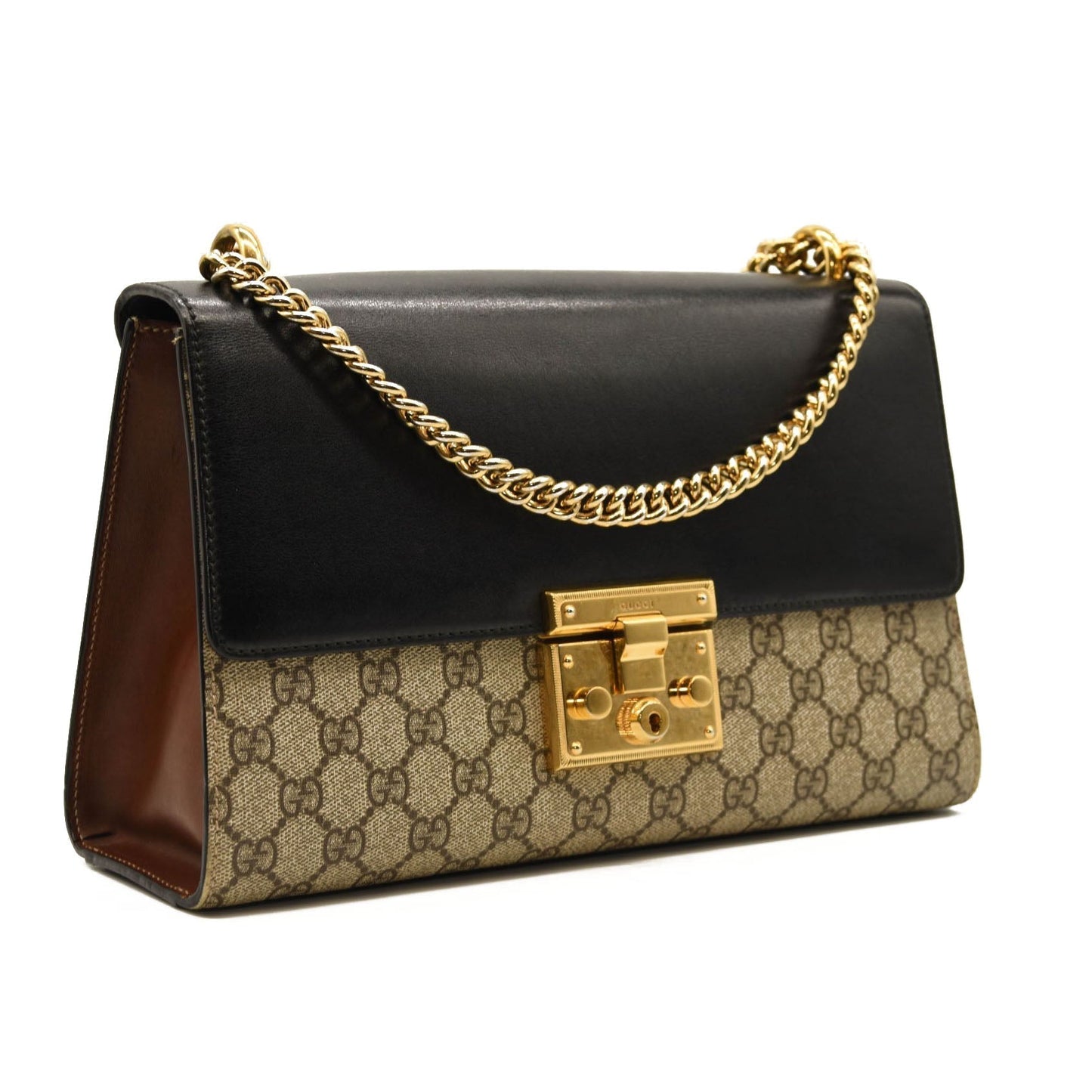 Gucci Monogram Chain Leather Tote