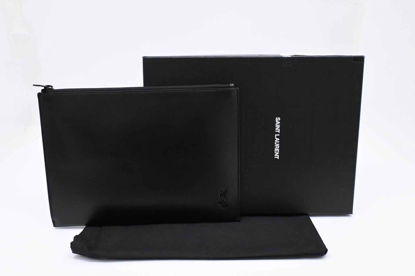 YSL Saint Laurent Clutch in Black Leather