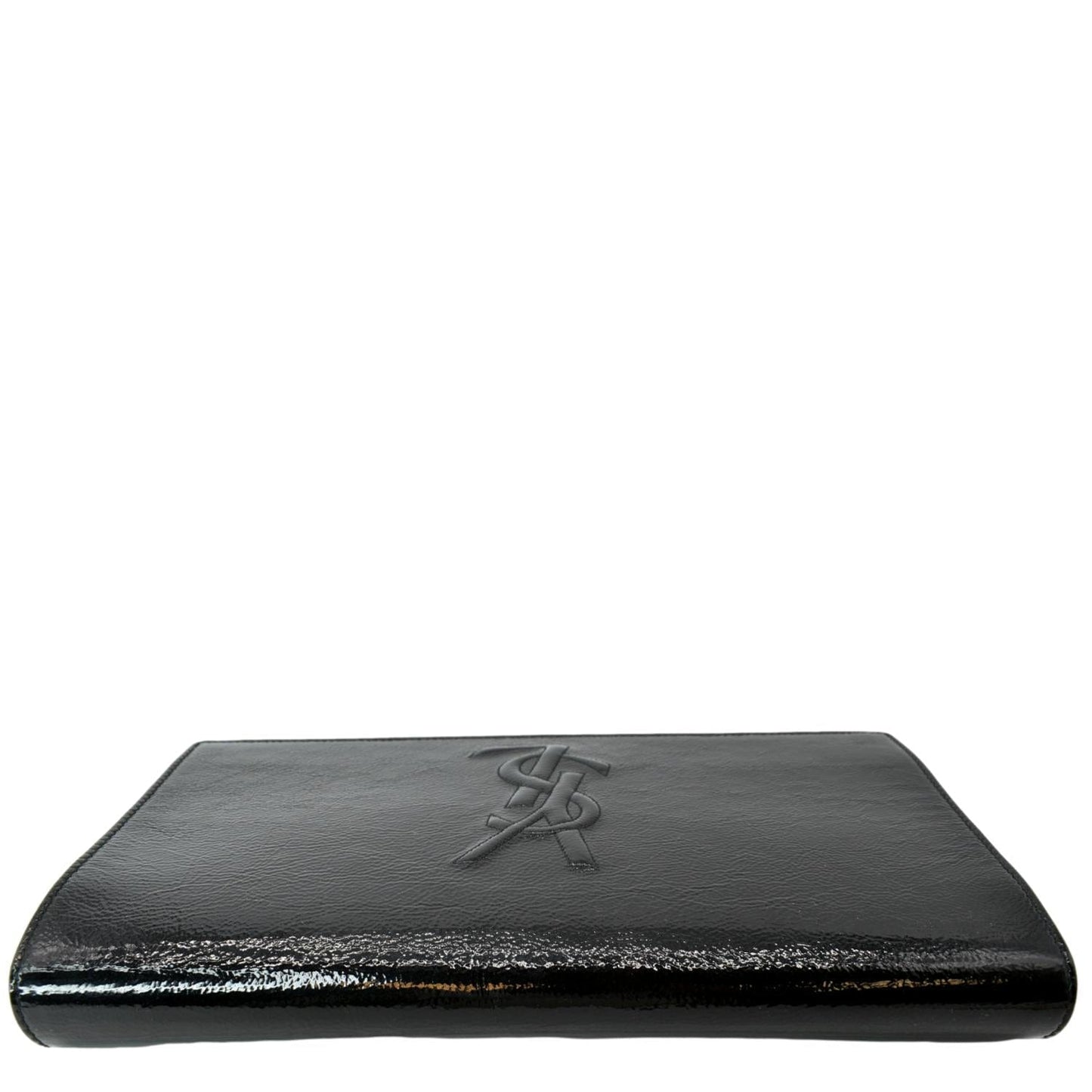 YVES SAINT LAURENT Belle de Jour Leather Clutch Bag Black-