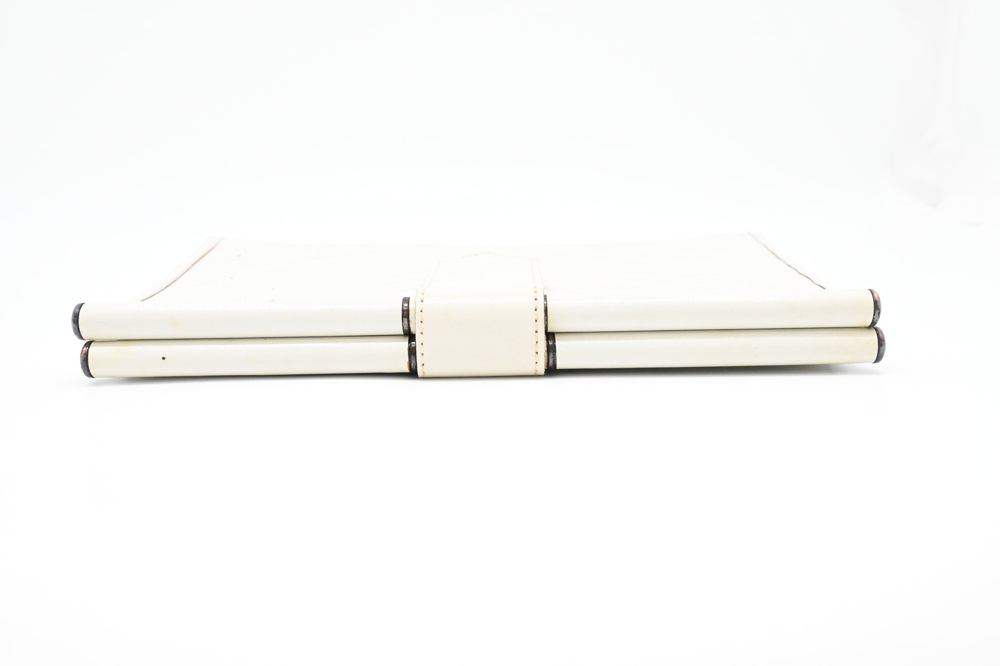 YSL Saint Laurent Clutch in White Chevron Leather