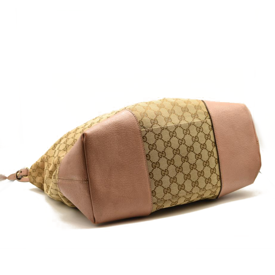 Gucci Monogram Leather Canvas Tote