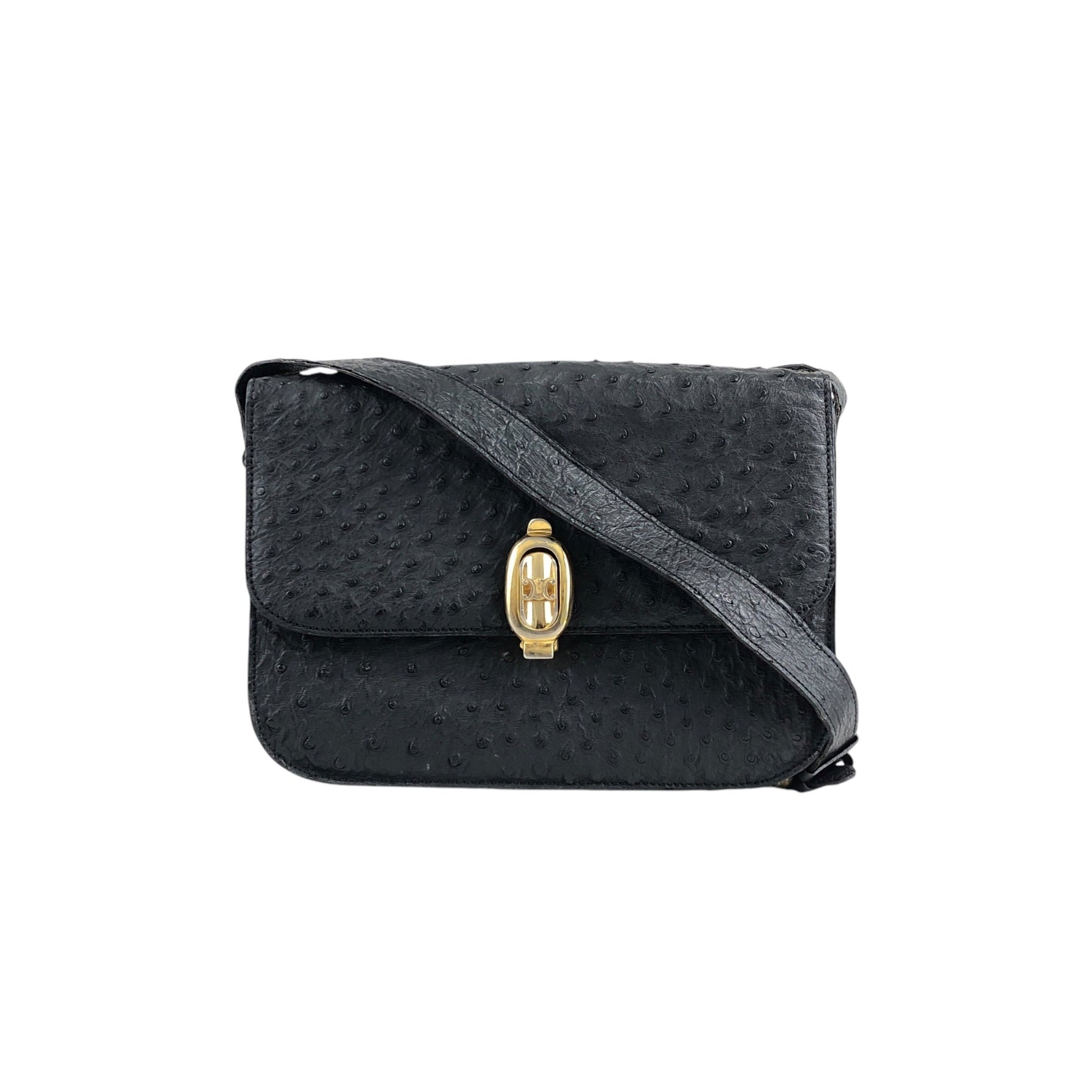CELINE Shoulder bag Black chzr8e