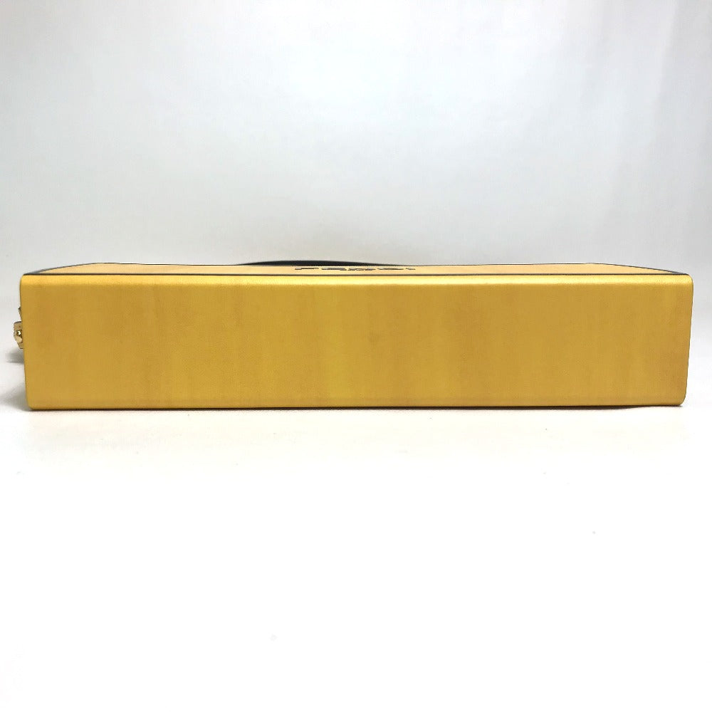 FENDI Shoulder Bag 7VA520 leather Yellow / black logo