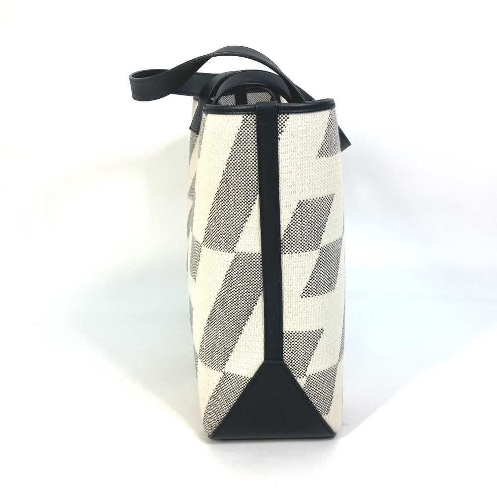 HERMES Tote Bag Canvas, Vaux Swift Black / White / Gray Hippo Bias H 40 Ambier GM Women