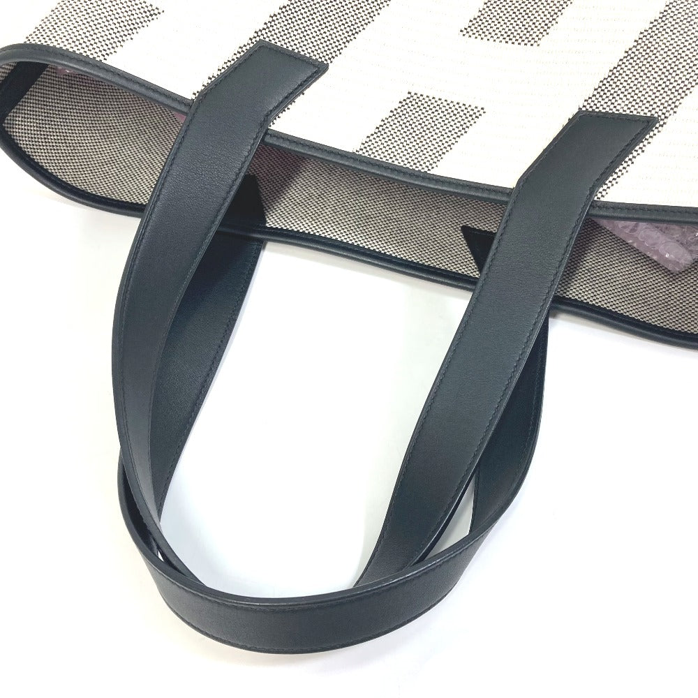 HERMES Tote Bag Canvas, Vaux Swift Black / White / Gray Hippo Bias H 40 Ambier GM Women
