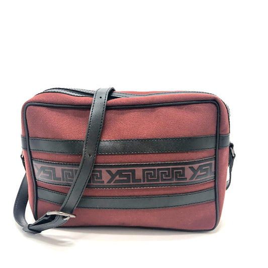 YVES SAINT LAURENT Shoulder Bag Canvas / leather Red logo Shoulder bag/logo unisex(Unisex)