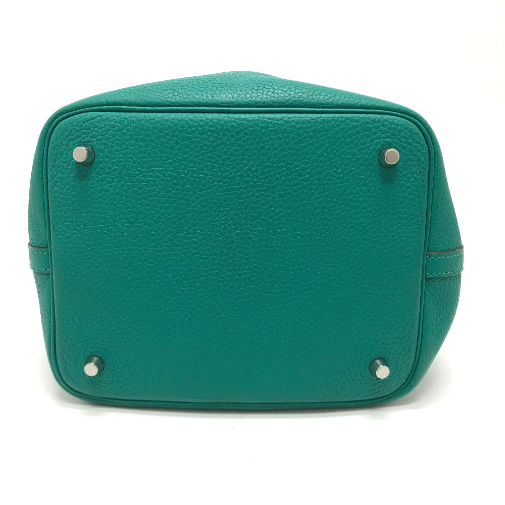 HERMES Handbag Taurillon Clemence green Picotin Lock Eclat MM 22 Women
