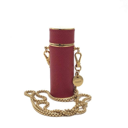 PRADA Accessory case saffiano leather Red Lip case Women