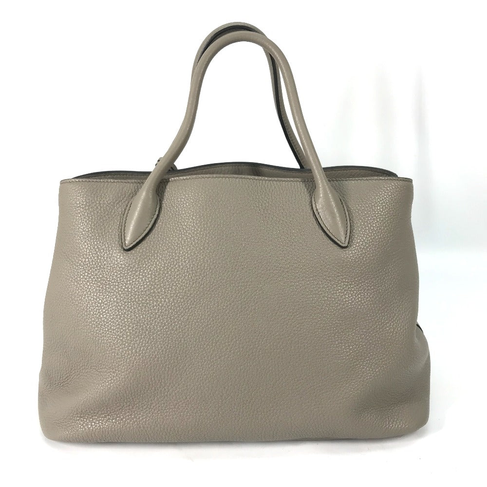 PRADA Shoulder Bag leather gray logo VIT.DAINO Women