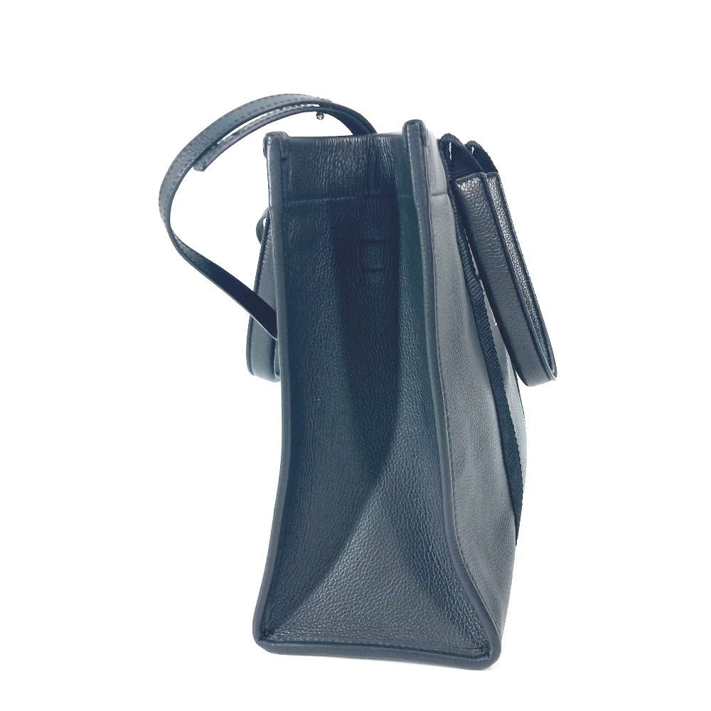 BALENCIAGA Tote Bag 671400 leather black logo hardware unisex(Unisex)