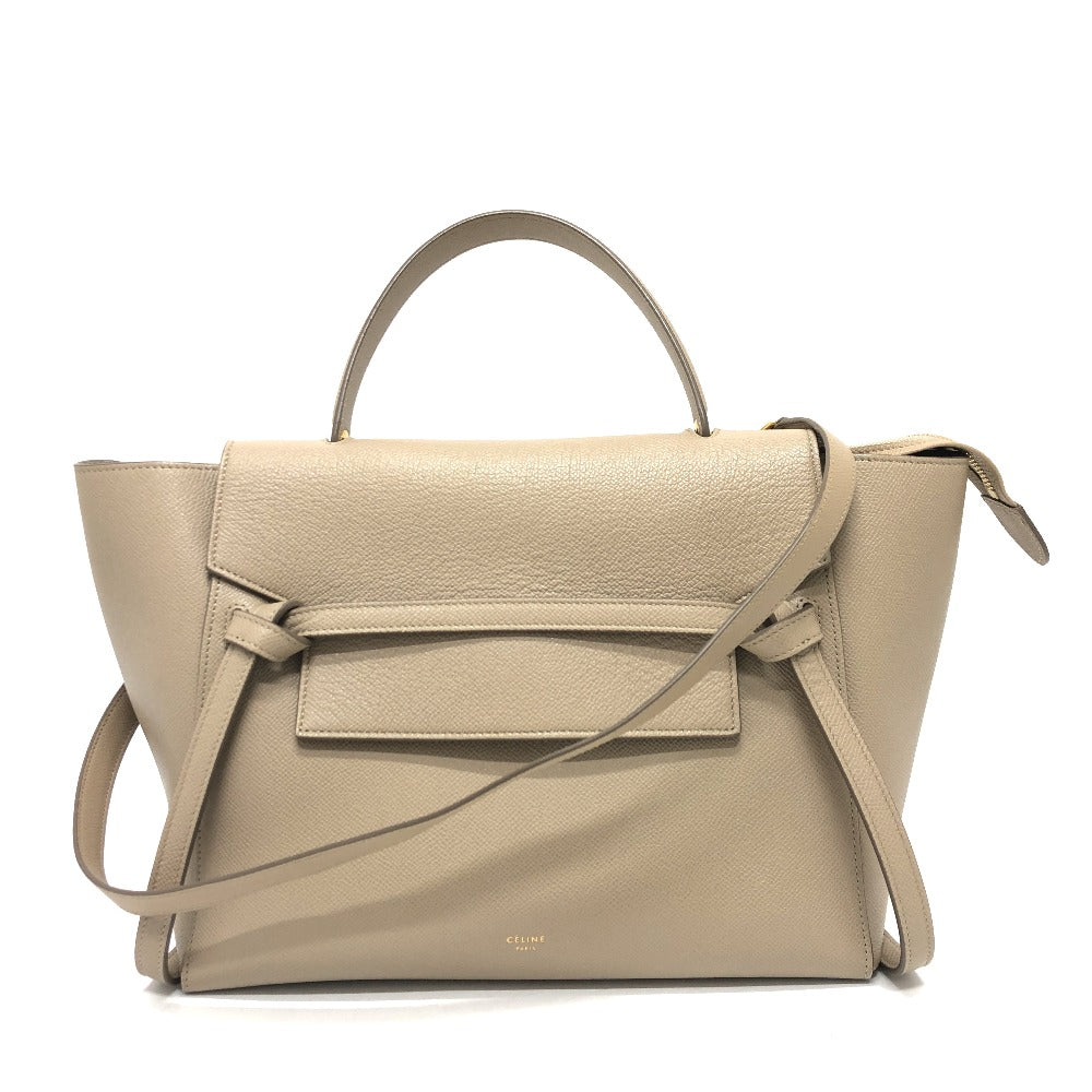 CELINE Handbag leather beige Shoulder Belt bag small Women