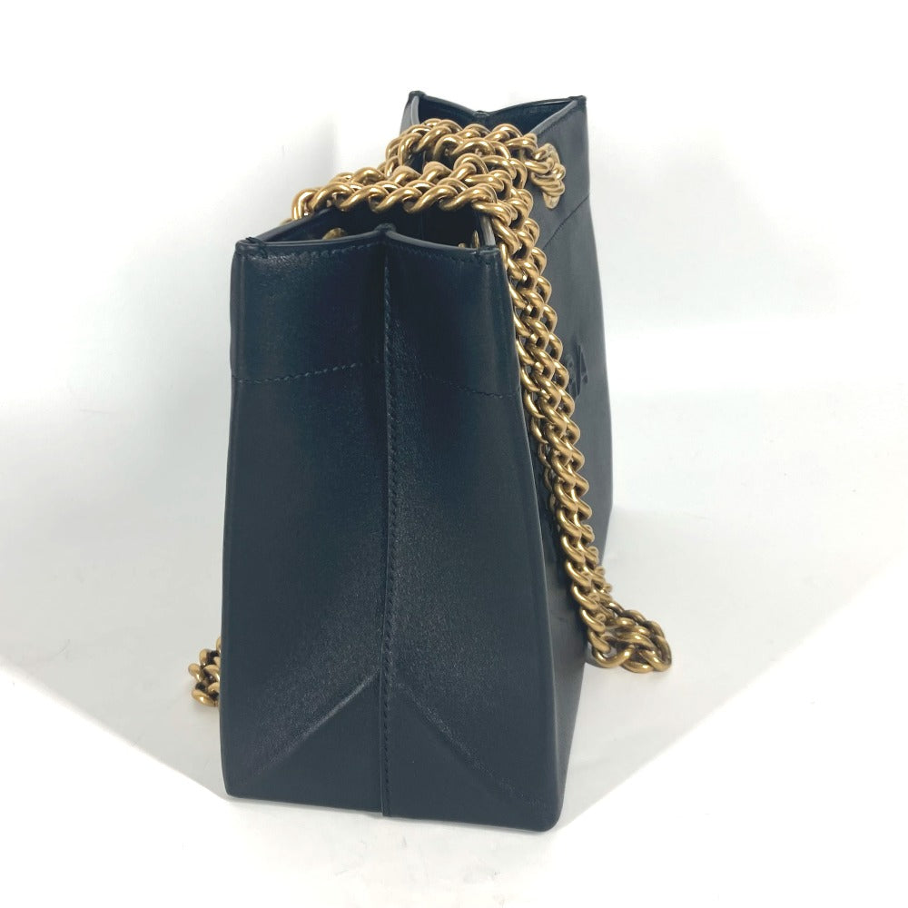 BALENCIAGA Tote Bag 760012 leather black logo Duty Free Small Women