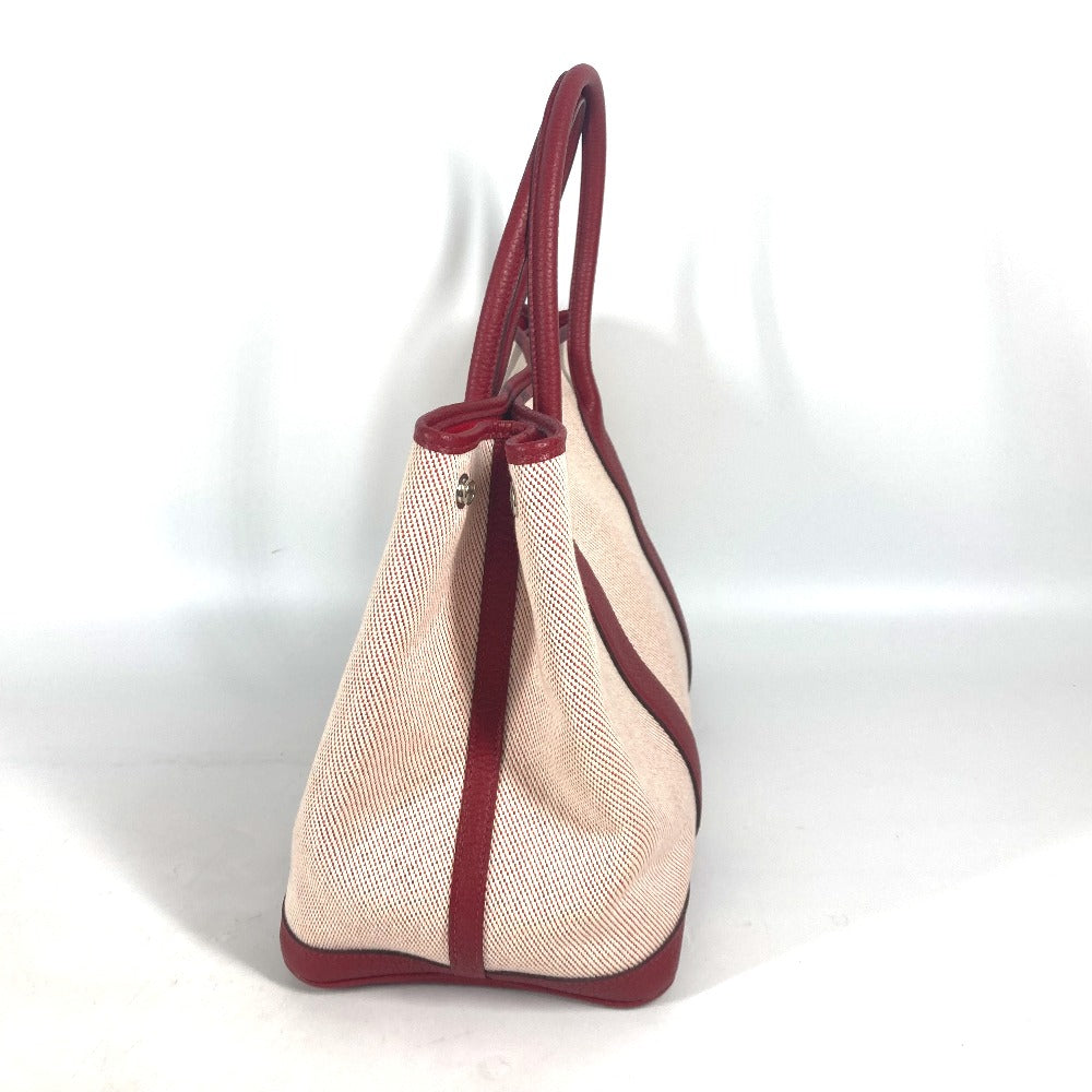 HERMES Tote Bag Toile H, Negonda Red type Shoulder Bag Shoulder Bag Garden party PM