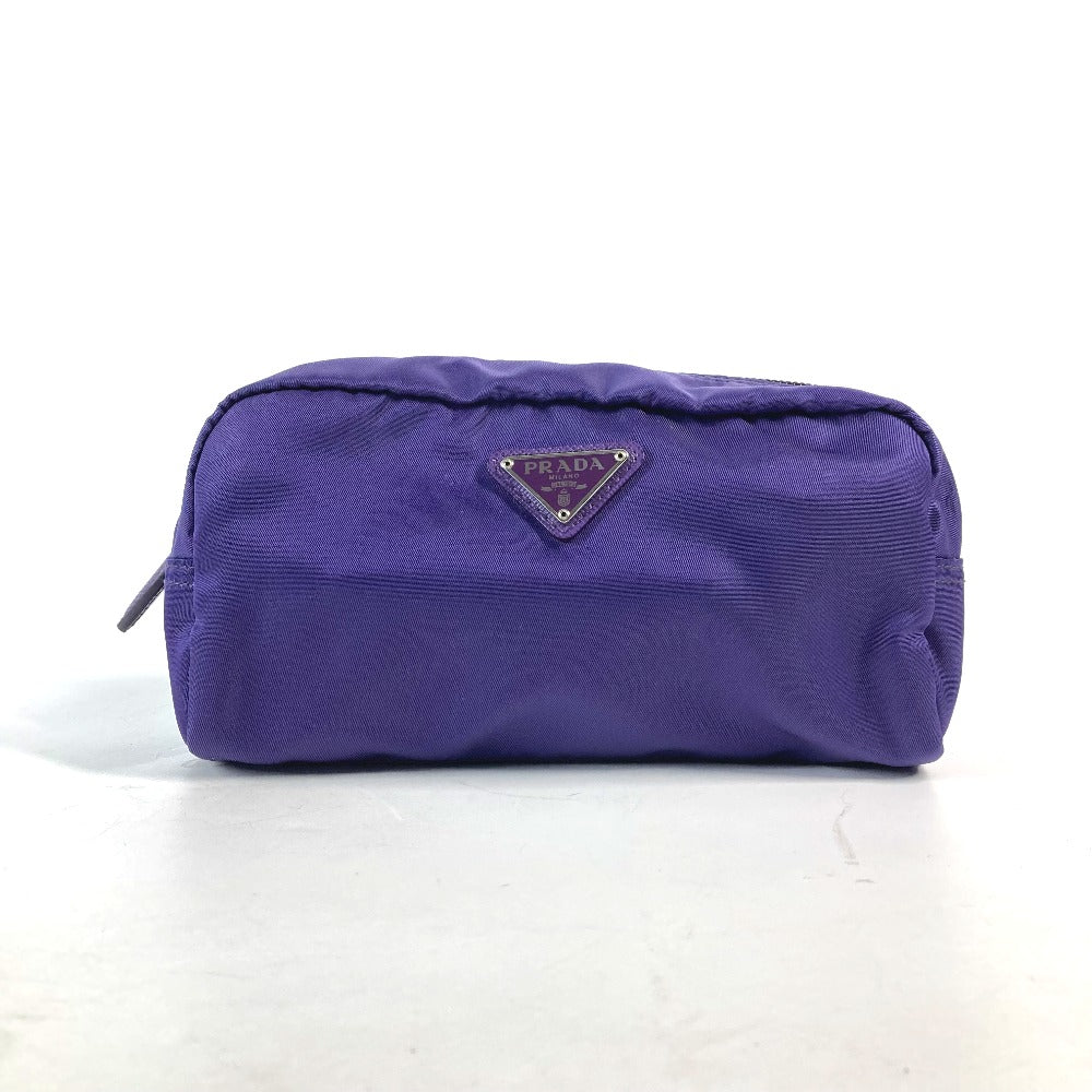 PRADA Pouch Nylon purple Triangle logo Women