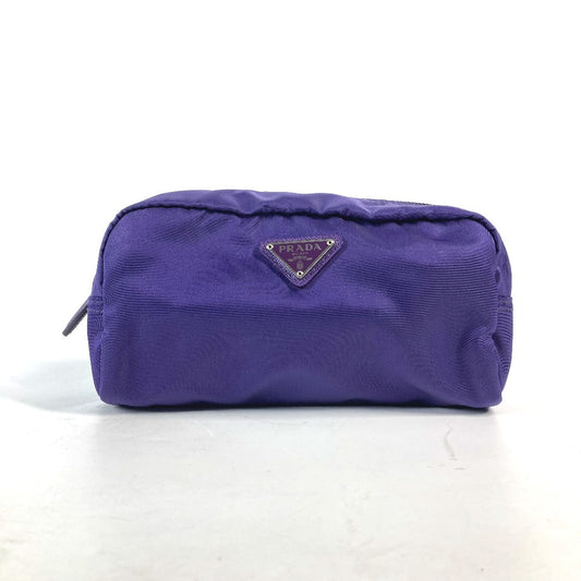PRADA Pouch Nylon purple Triangle logo Women