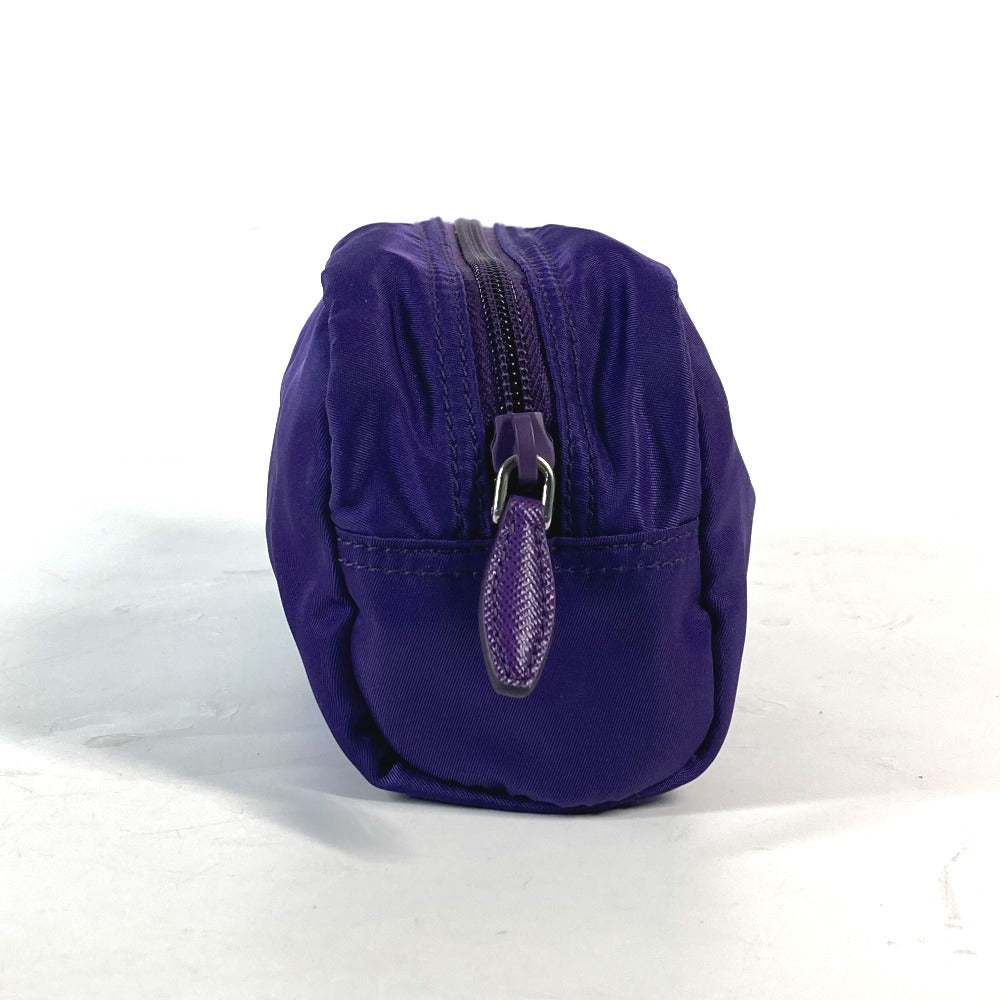 PRADA Pouch Nylon purple Triangle logo Women
