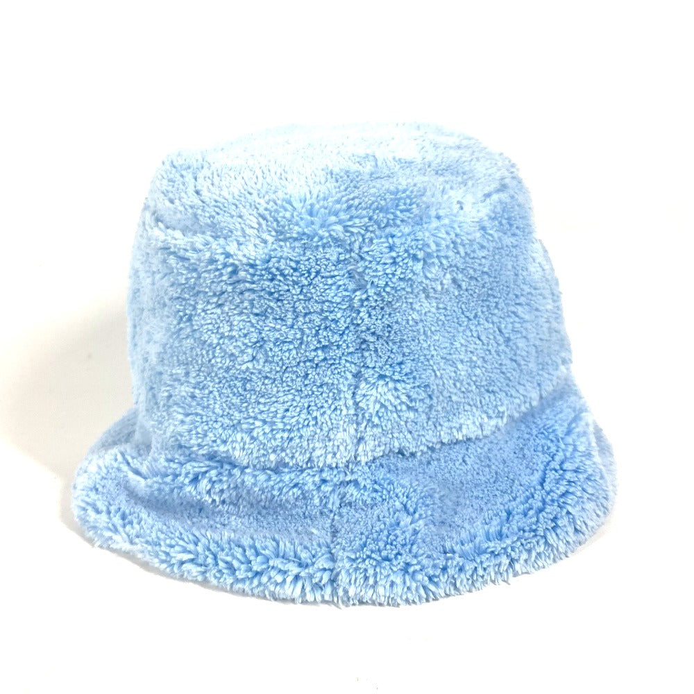 PRADA hat 1HC137 polyester blue fur logo Women S