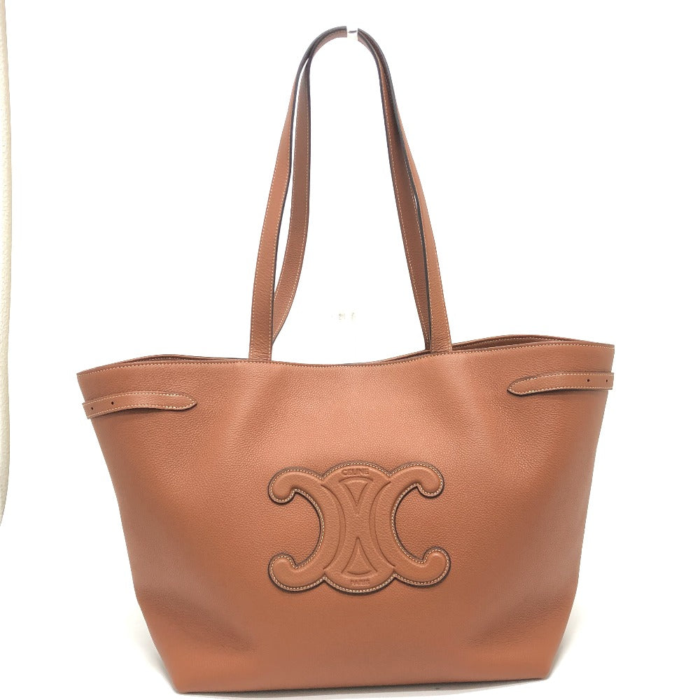 CELINE Tote Bag leather Brown Small Hippo Anais Cuir Triomphe Women