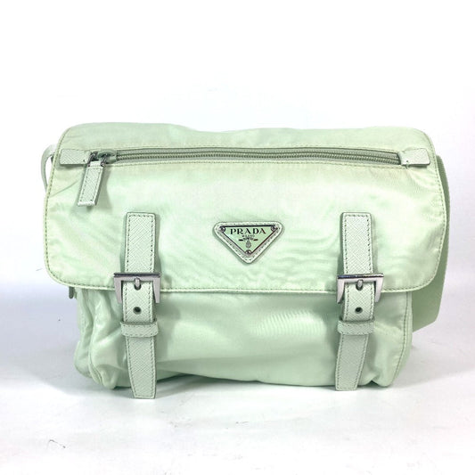 PRADA Shoulder Bag Nylon green Triangle logo plate Re-Nylon Women