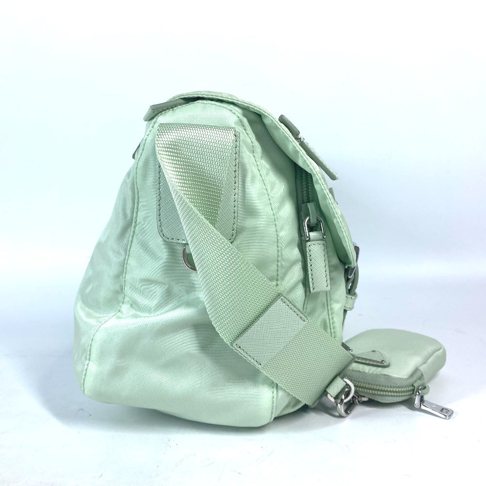 PRADA Shoulder Bag Nylon green Triangle logo plate Re-Nylon Women