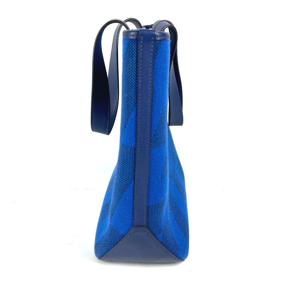 HERMES Tote Bag Leather / canvas blue Handbag Ambier GM 40 unisex(Unisex)