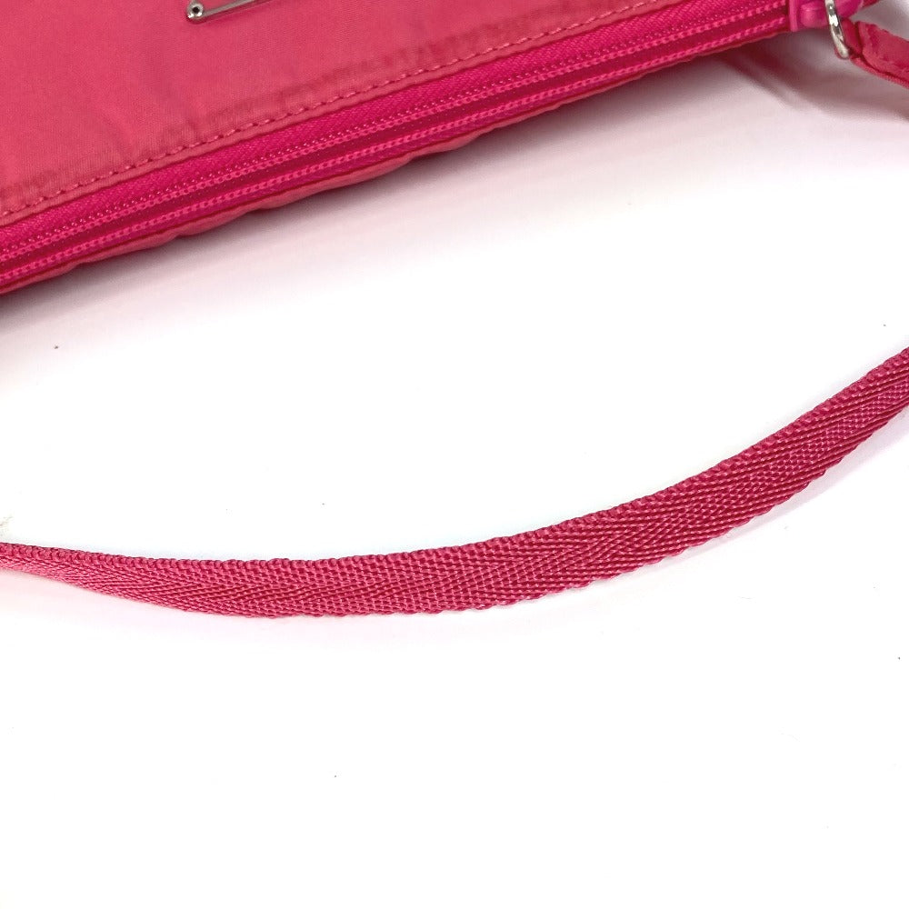 PRADA Shoulder Bag Nylon pink Triangle logo plate Women