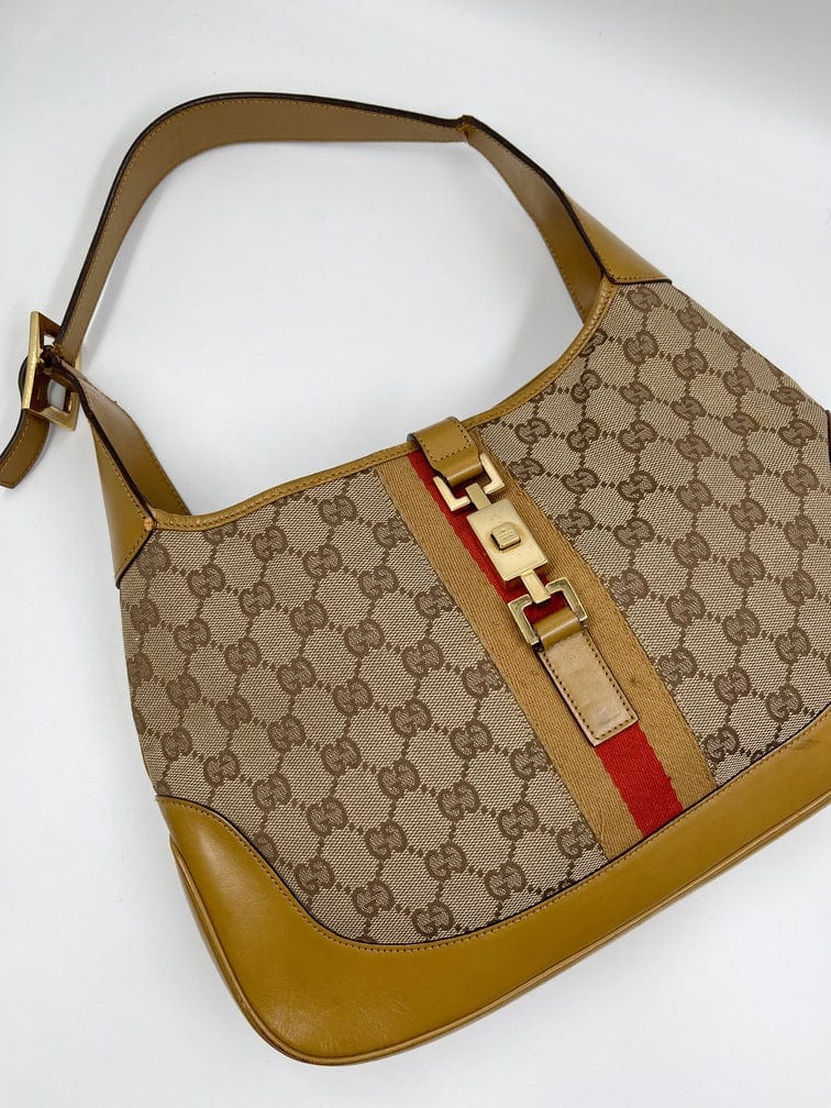 Gucci Nylon Leather Canvas Shoulder Bag