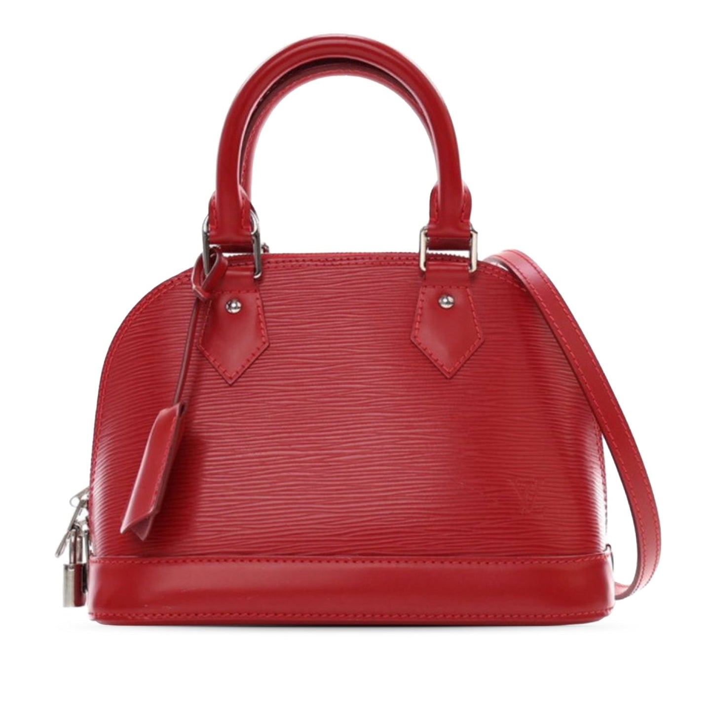 Red Louis Vuitton Epi Alma BB Satchel