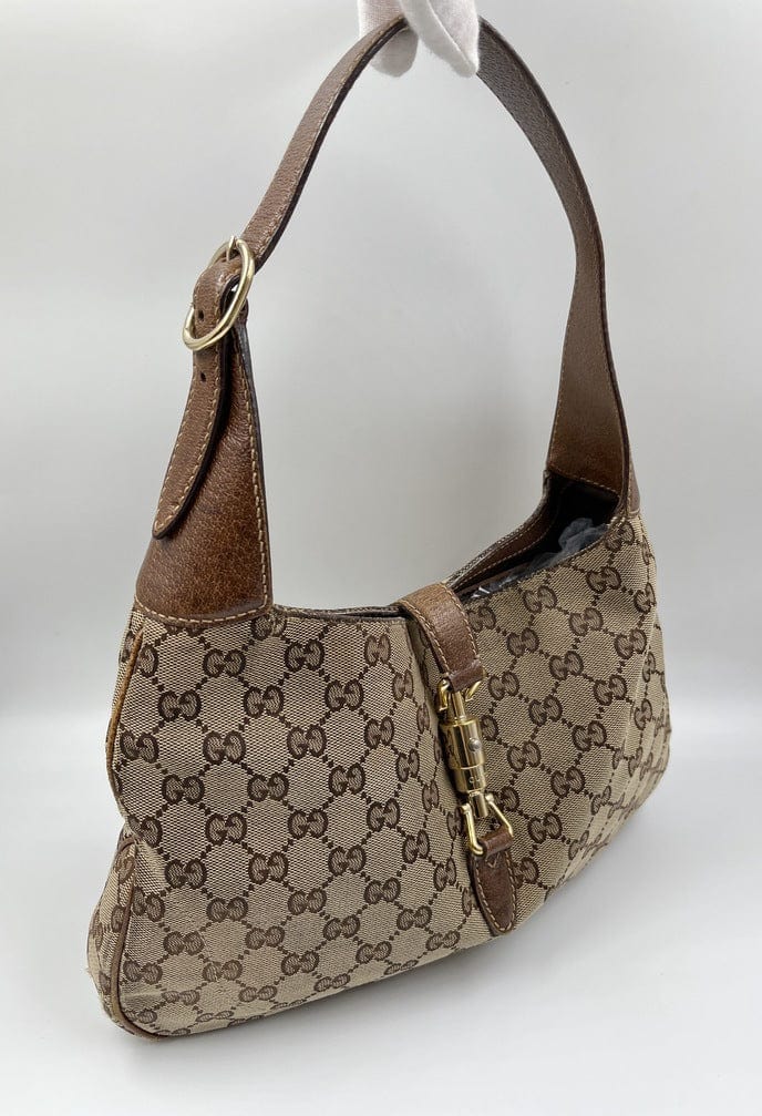 Gucci Leather Canvas Shoulder Bag