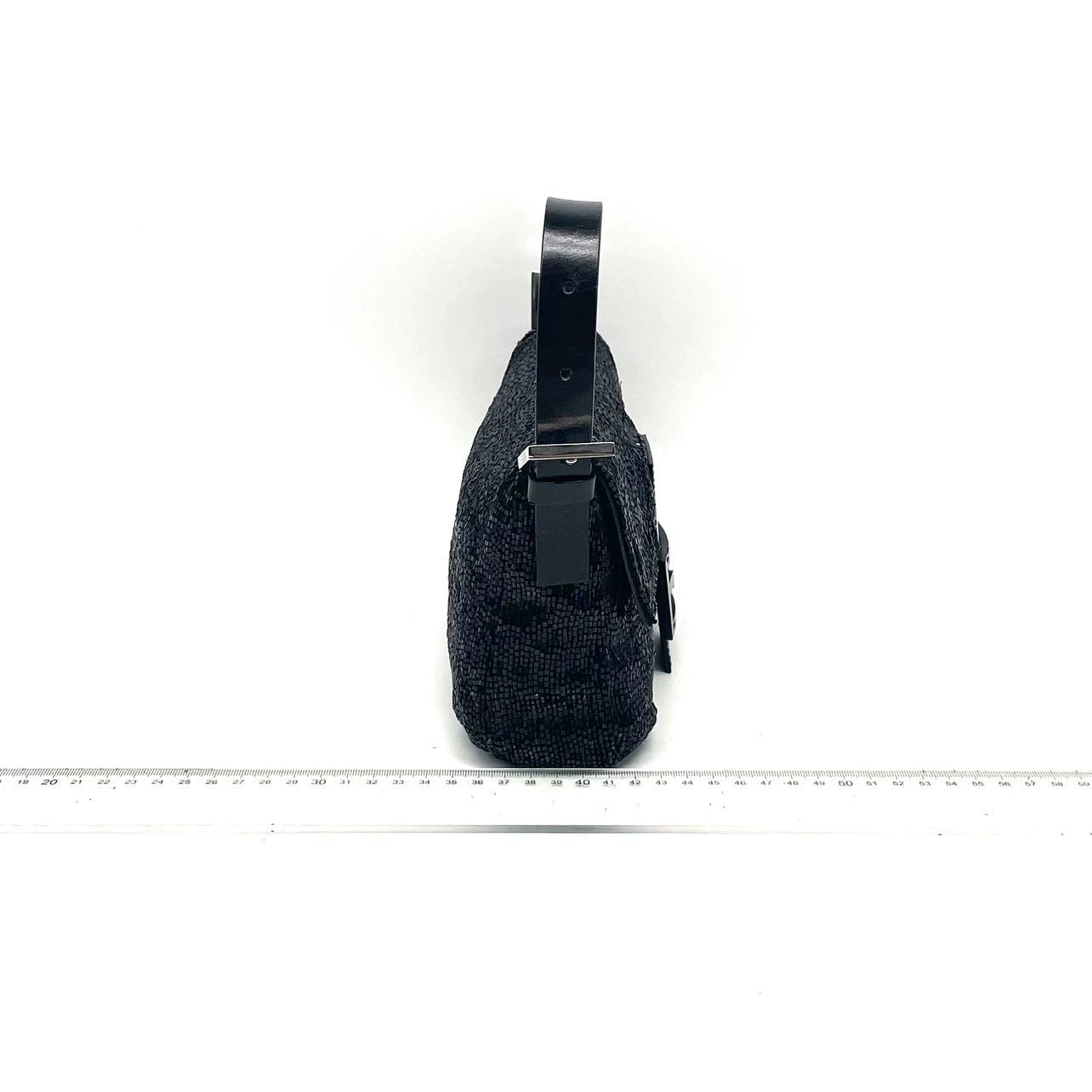 Fendi Baguette Black Glitter Beads Shoulder Bag