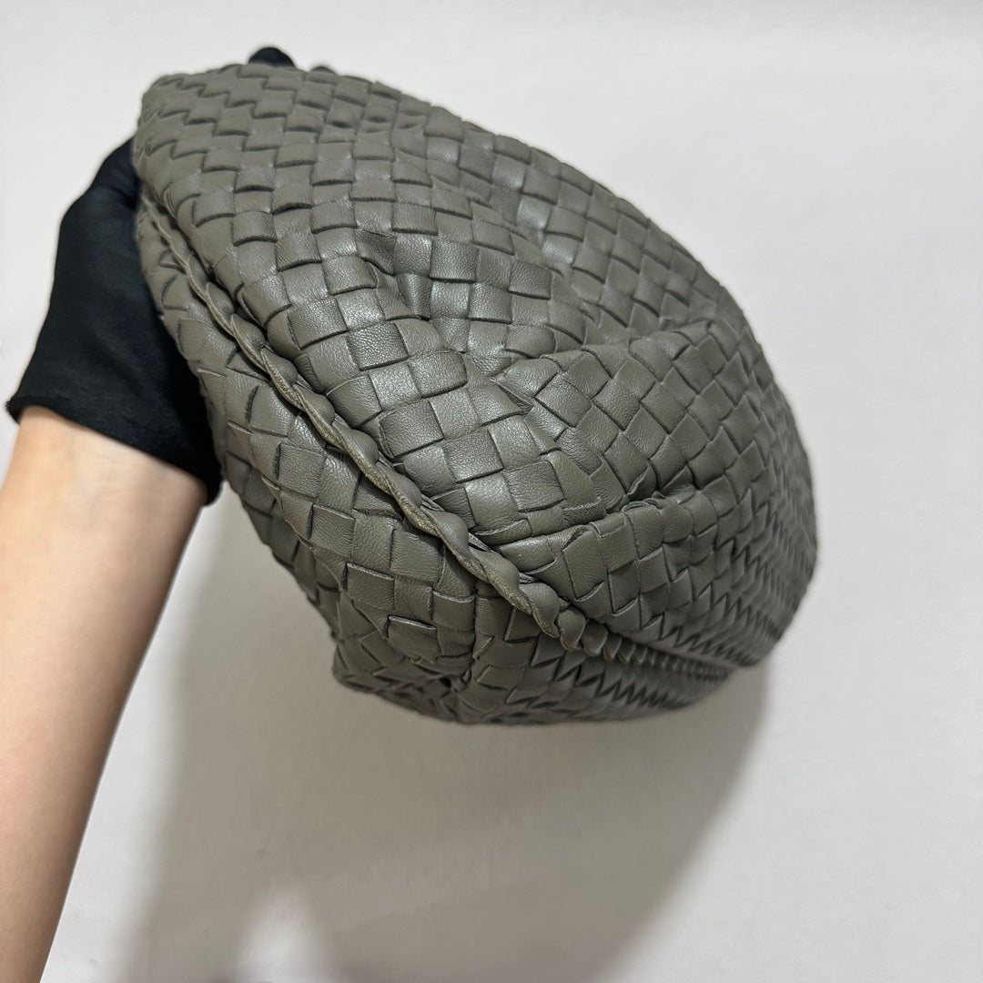Bottega Veneta Belly Hobo Intrecciato Grey Leather Medium 40cm