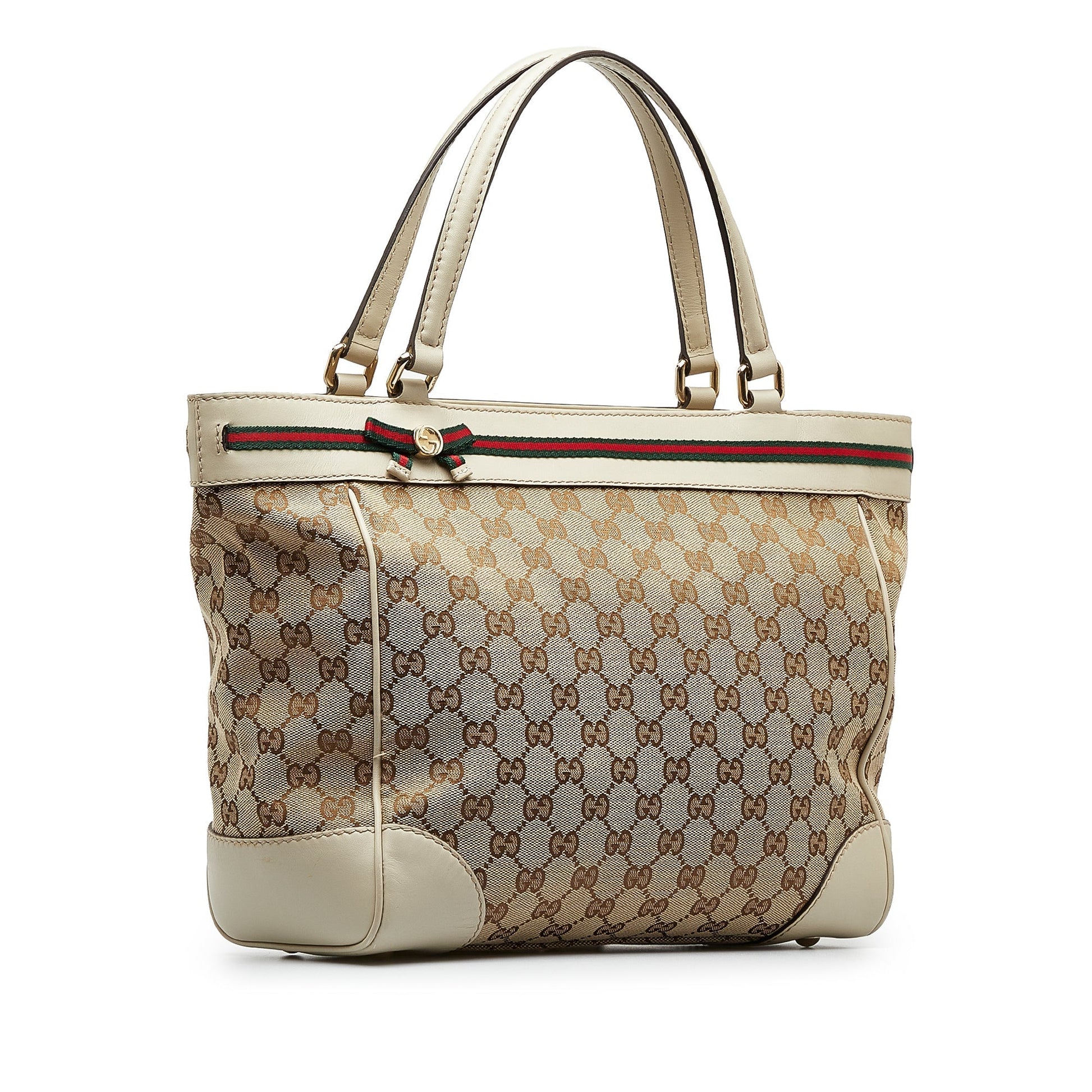Gucci Leather Canvas Tote