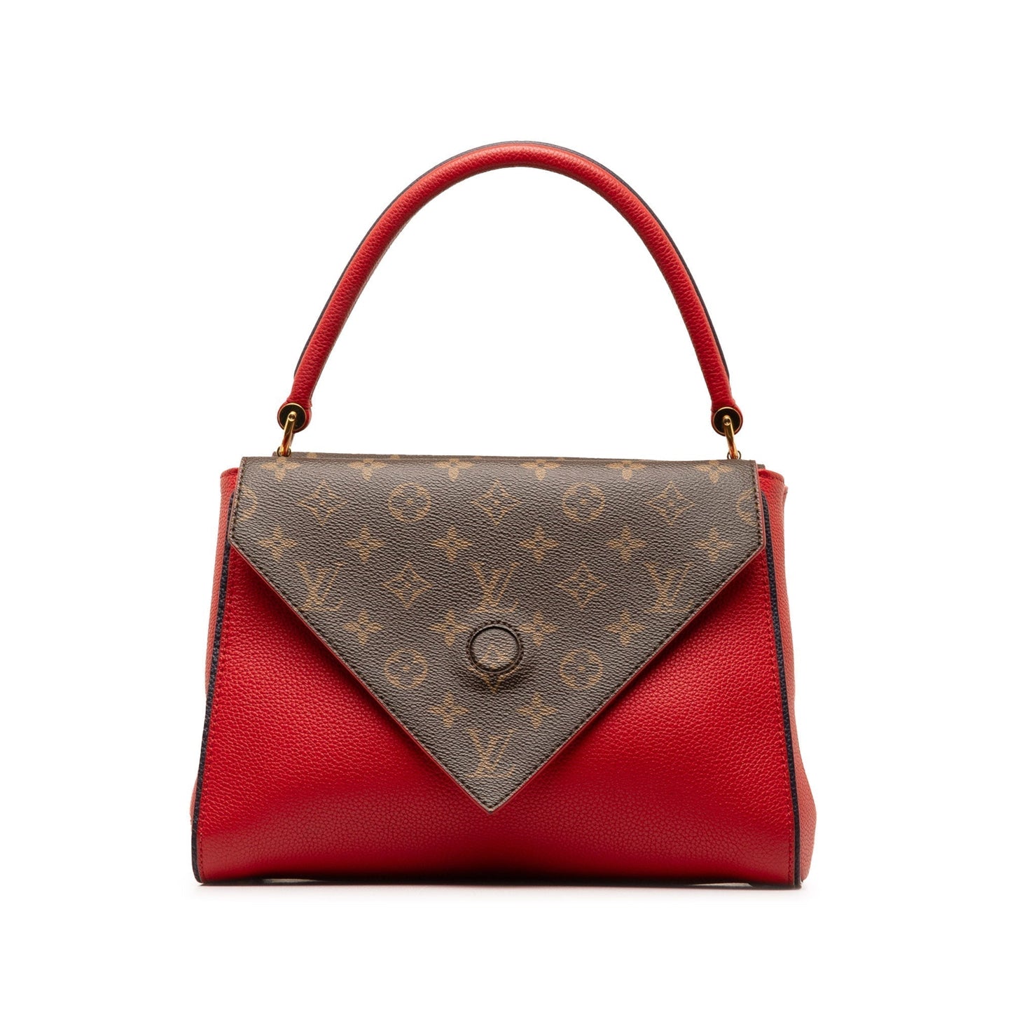 Red Louis Vuitton Monogram Double V Satchel