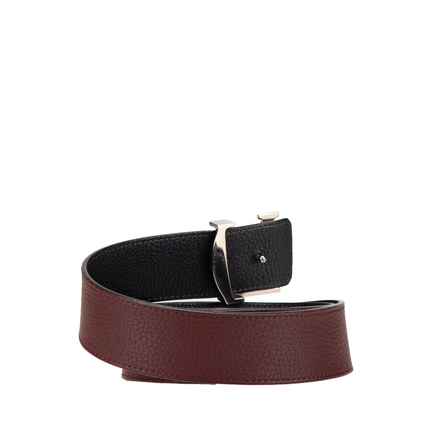 Red Louis Vuitton Leather Initiales Belt