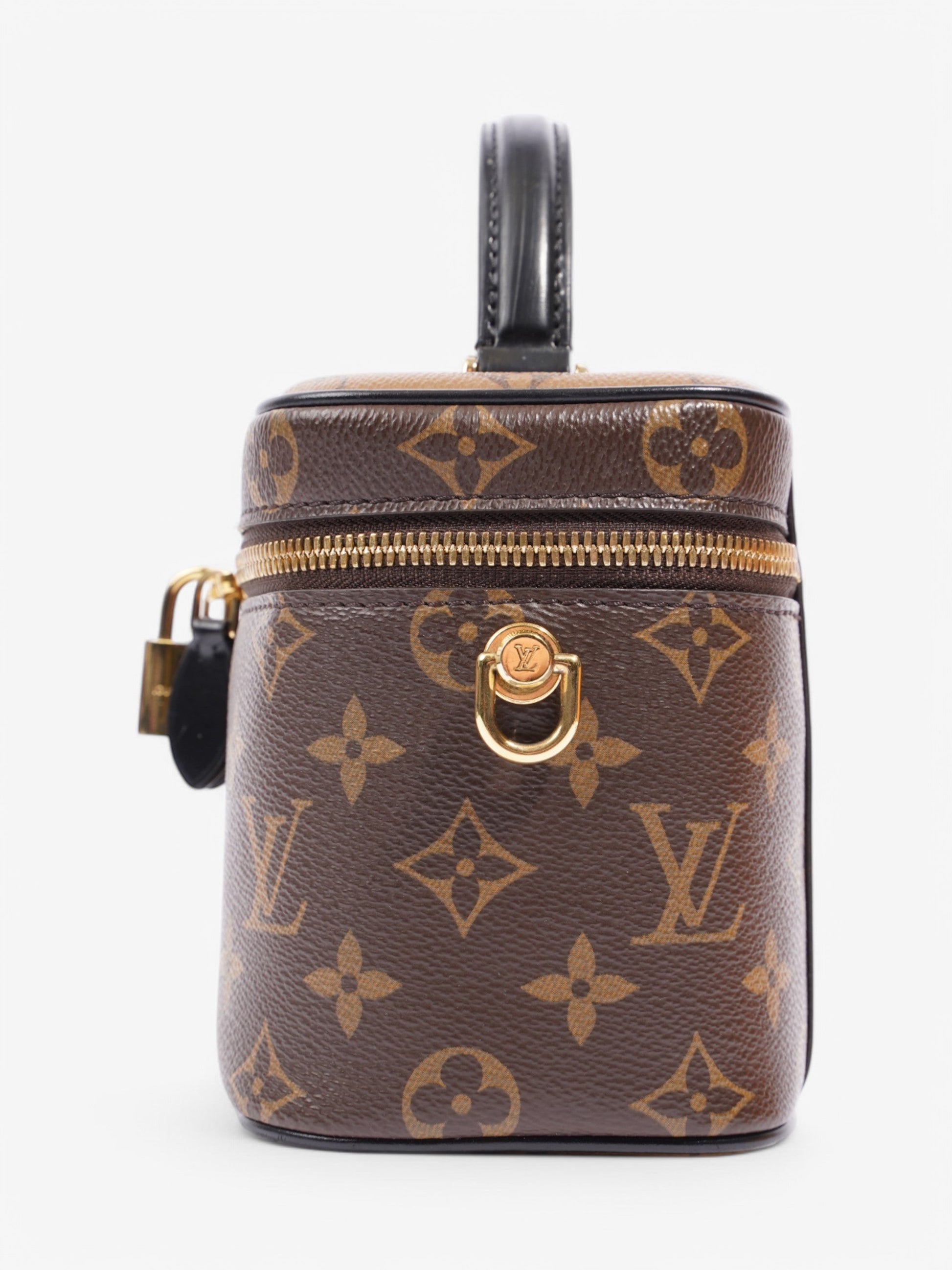 Louis Vuitton Vanity with Chain Monogram / Monogram Reverse / Black Coated Canvas PM