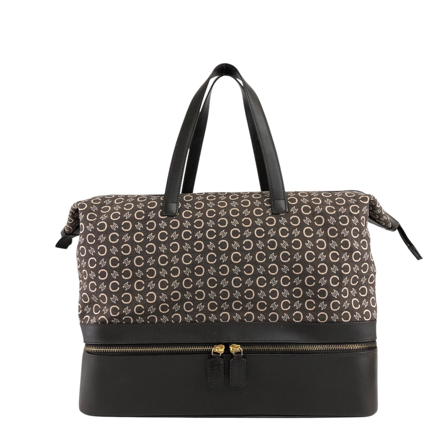 CELINE Macadam Handbag Boston bag Brown 7kve88