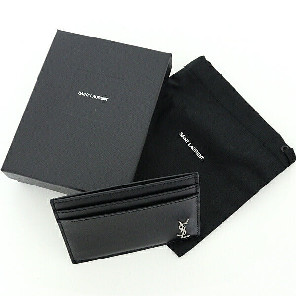 SAINT LAURENT Card Case 607603 leather black Card Case Tiny Cassandra