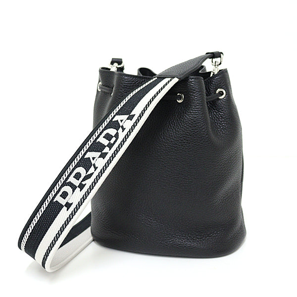PRADA Shoulder Bag leather black Shoulder Bag Women