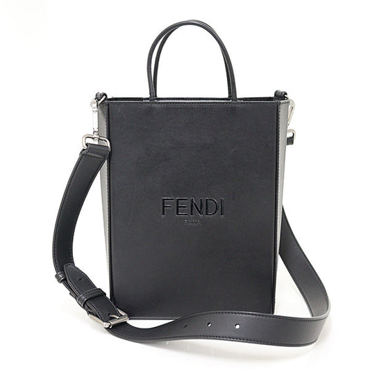FENDI Shoulder Bag 7VA512 leather black shopping bag small
