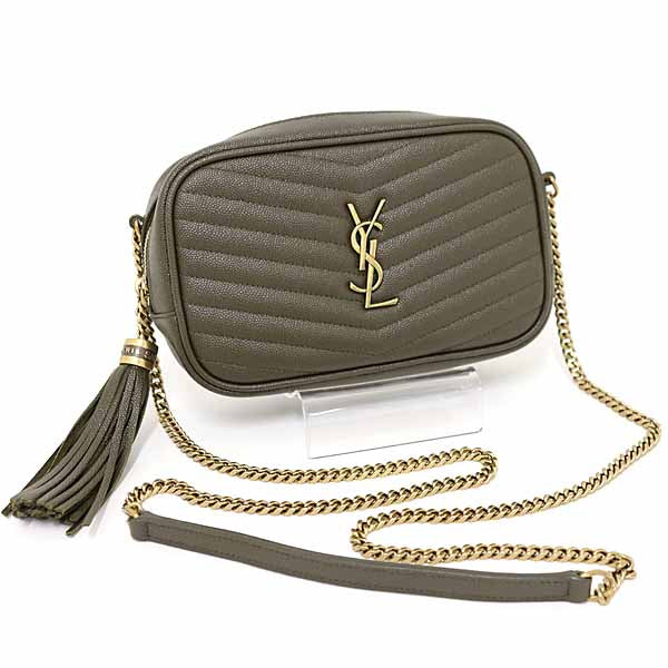 SAINT LAURENT Shoulder Bag 612579 Calfskin khaki Lou Mini Bag Cross Sling Bag