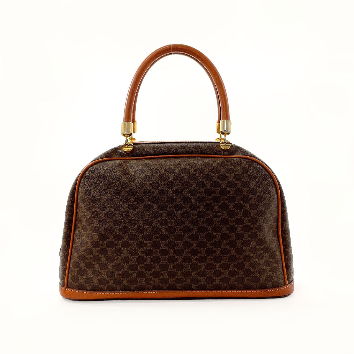CELINE Handbag PVC, Leather Brown Macadam Women