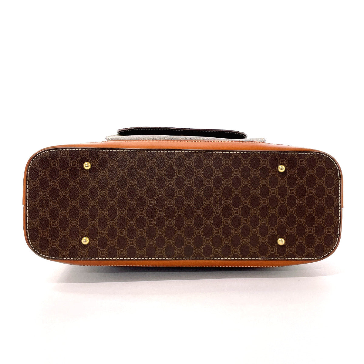 CELINE Handbag PVC, Leather Brown Macadam Women