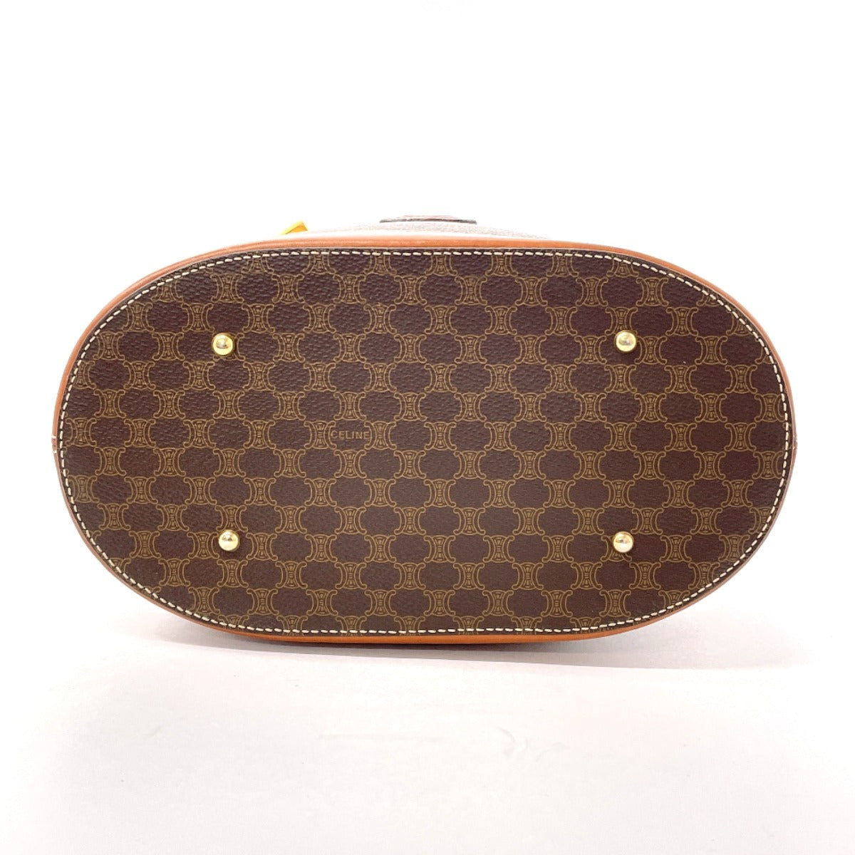 CELINE Shoulder Bag PVC, Leather Brown Macadam Women