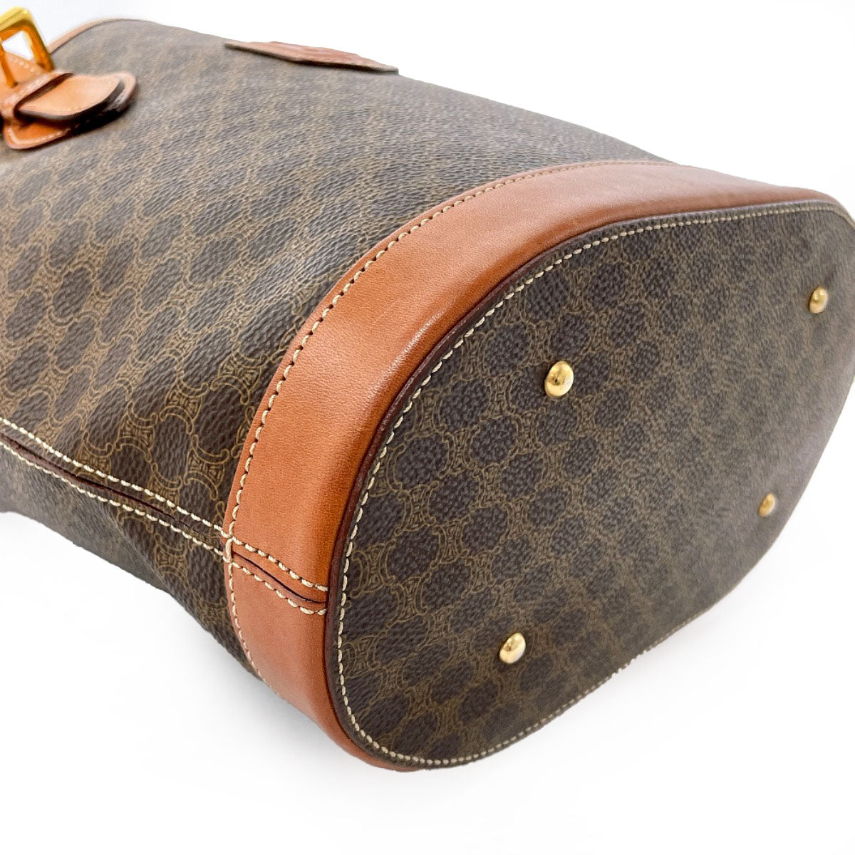 CELINE Shoulder Bag PVC, Leather Brown Macadam Women
