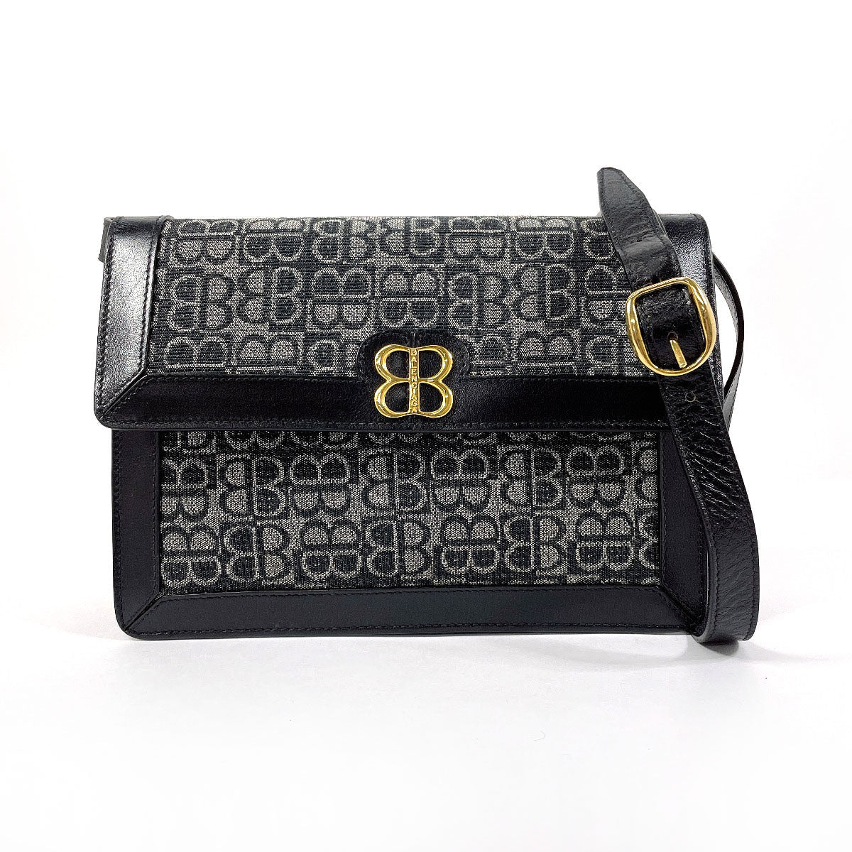 Balenciaga Canvas Leather BB Logo 2WAY Shoulder Bag