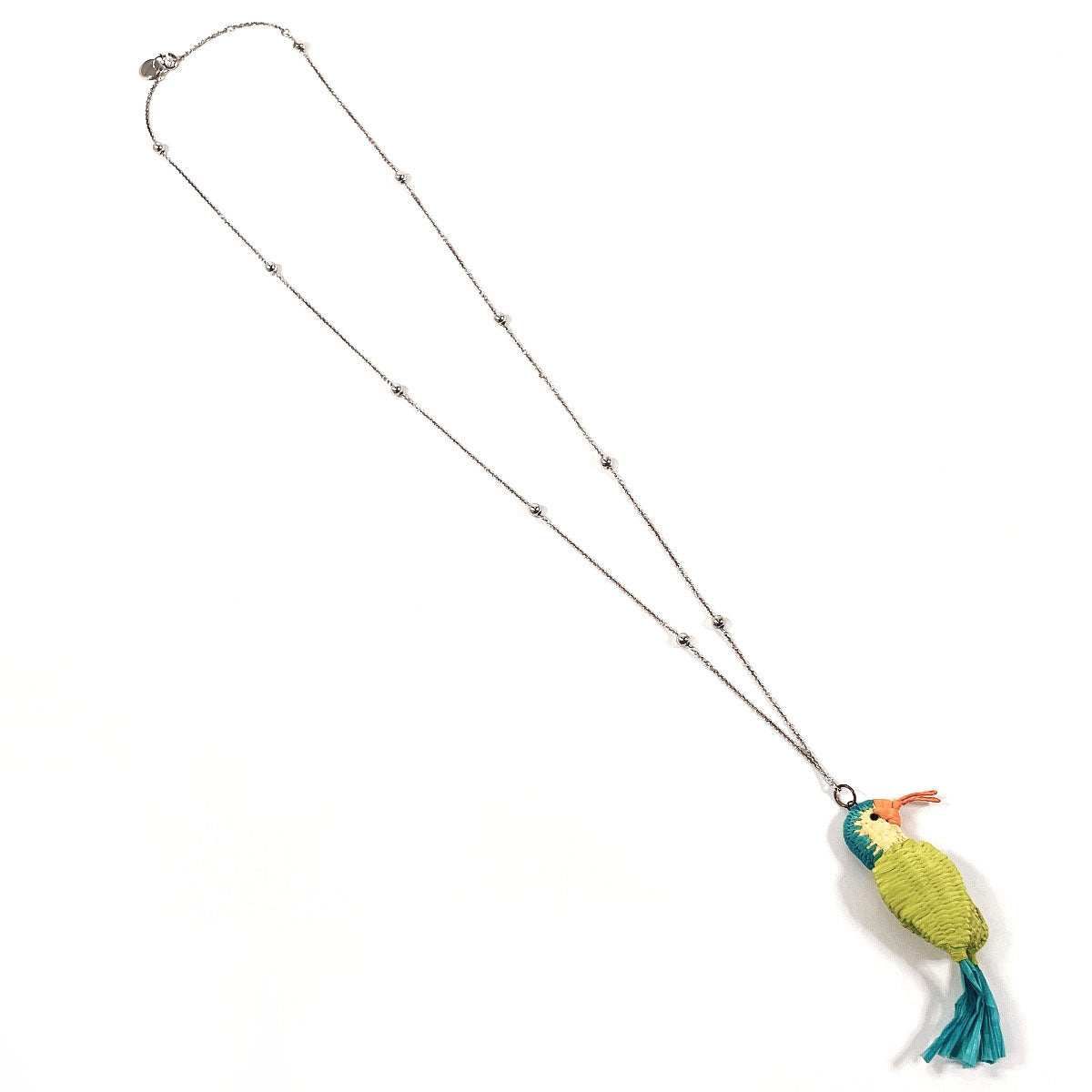 PRADA Necklace Silver925, Raffia Silver Bird motif