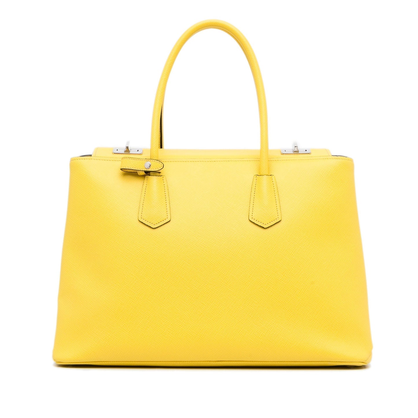 Prada Double Cuir Yellow Saffiano Luxury Handbag