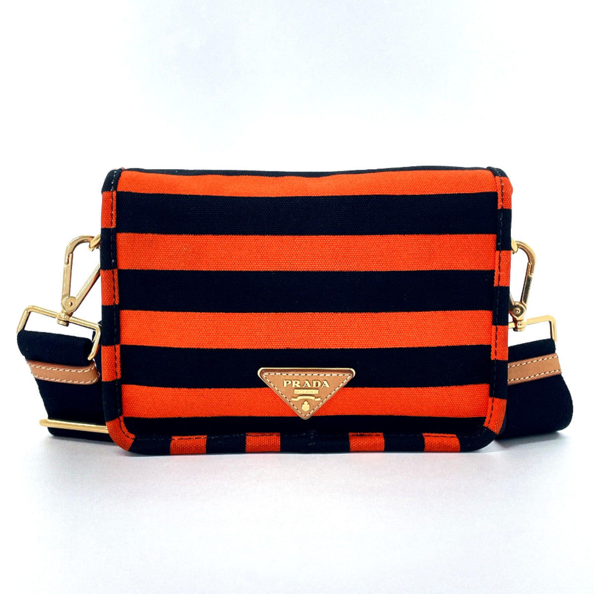 PRADA Shoulder Bag canvas black
